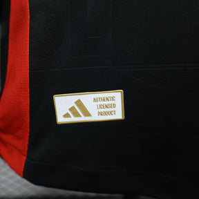 Camisa Lyon Home 2024/25 Jogador Adidas Masculino com Patch - Preta, Branca, Azul e Vermelha