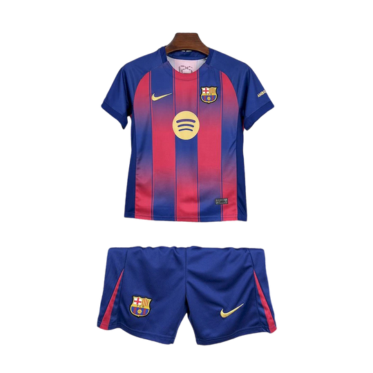 Conjunto Infantil Barcelona 25/26 Home - Azul e Grená