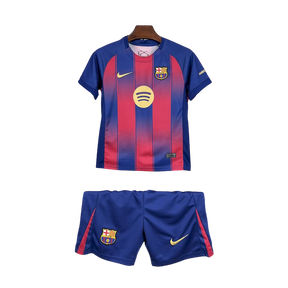 Conjunto Infantil Barcelona 25/26 Home - Azul e Grená