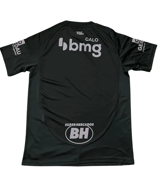 Camisa Atlético-Mg ALL BLACK 25/26 – Com Patrocinadores – Torcedor Masculina + Chaveiro de Brinde