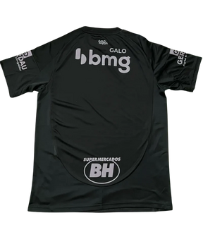 Camisa Atlético-Mg ALL BLACK 25/26 – Com Patrocinadores – Torcedor Masculina + Chaveiro de Brinde