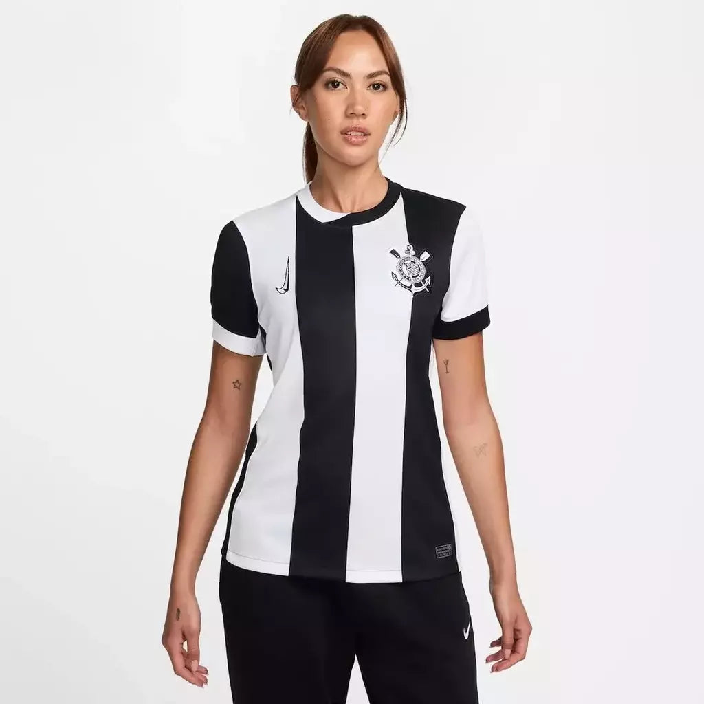 Camisa Corinthians III 24/25 Torcedora Feminina - Preta e Branca