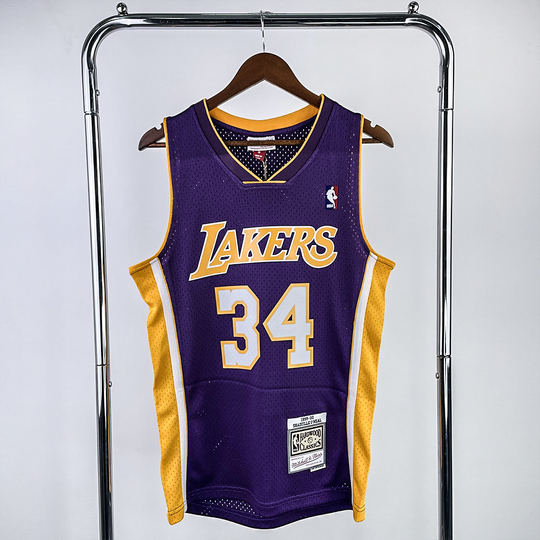 Regata Mitchell & Ness Lakers Shaquille O’Neal 1999-2000 Roxa