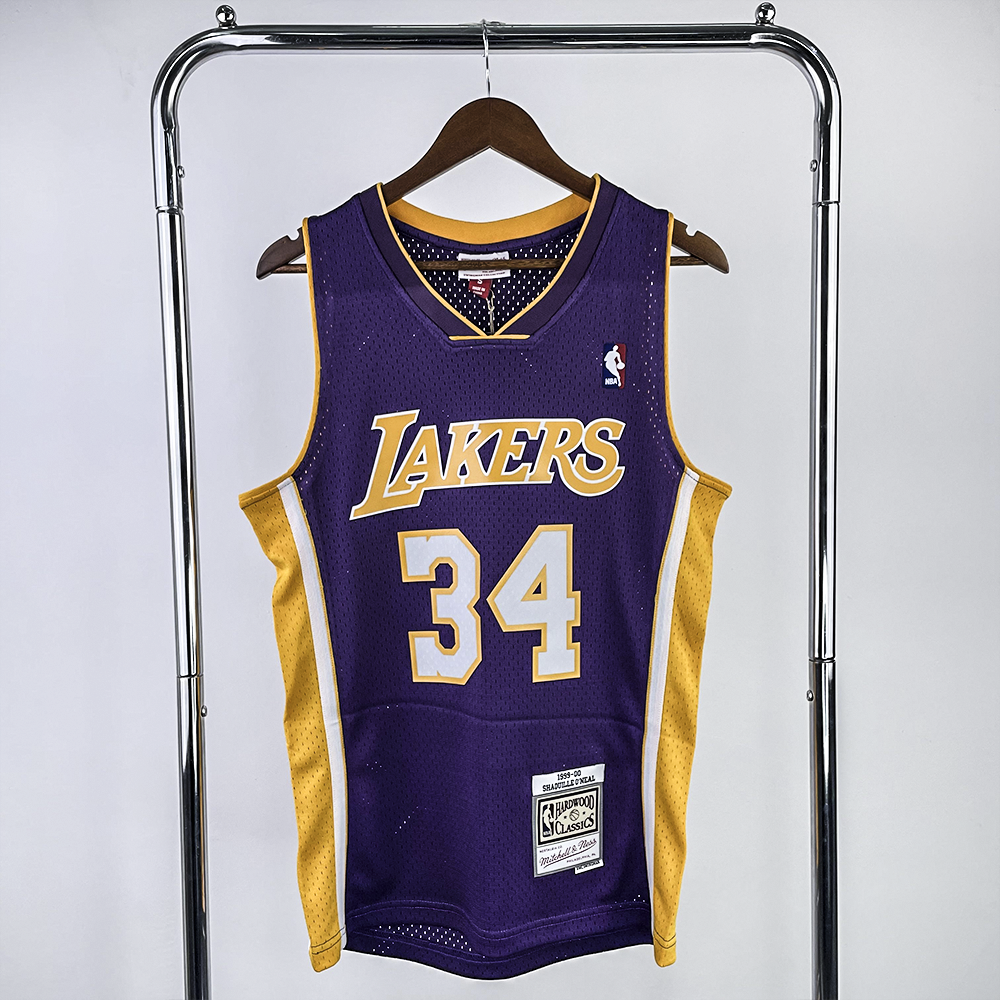 Regata Mitchell & Ness Lakers Shaquille O’Neal 1999-2000 Roxa