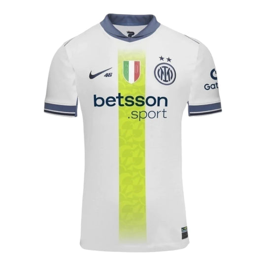 Camisa Inter de Milão Edição Especial Valentino Rossi II 25/26 - Torcedor - Branca e Verde