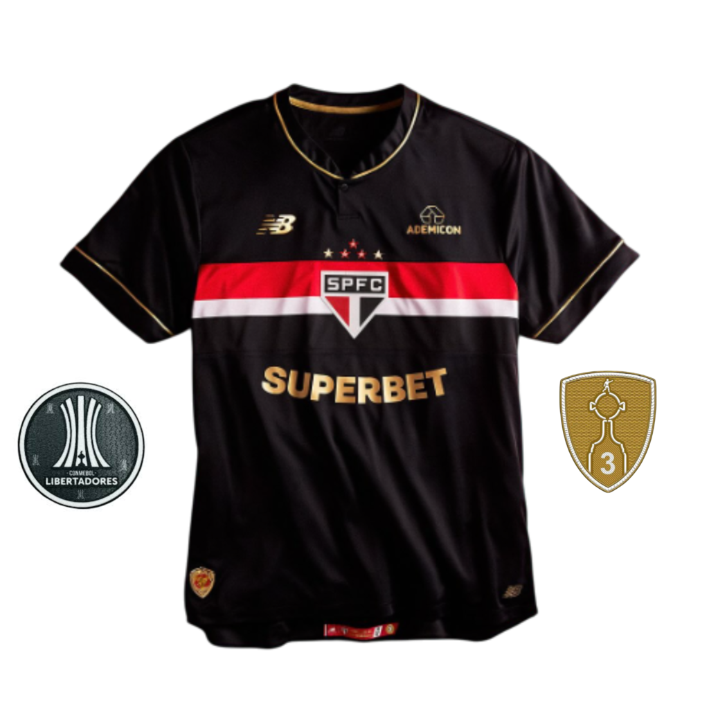 Camisa São Paulo III 25/26 – Torcedor Masculina - Com Patchs Libertadores